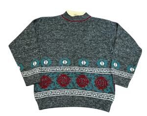 Wool Blend Vintage Italy Sweaters Brand Gorpcore Nordic Classic size Large